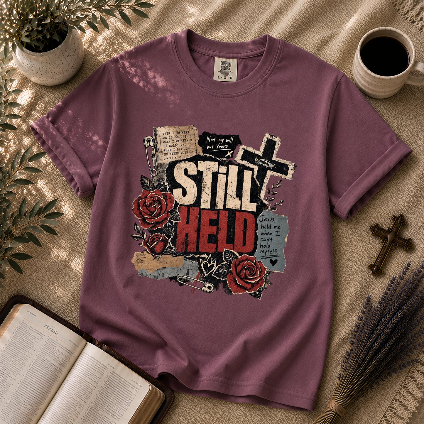 Still Held – Grunge Christian Women's Tee