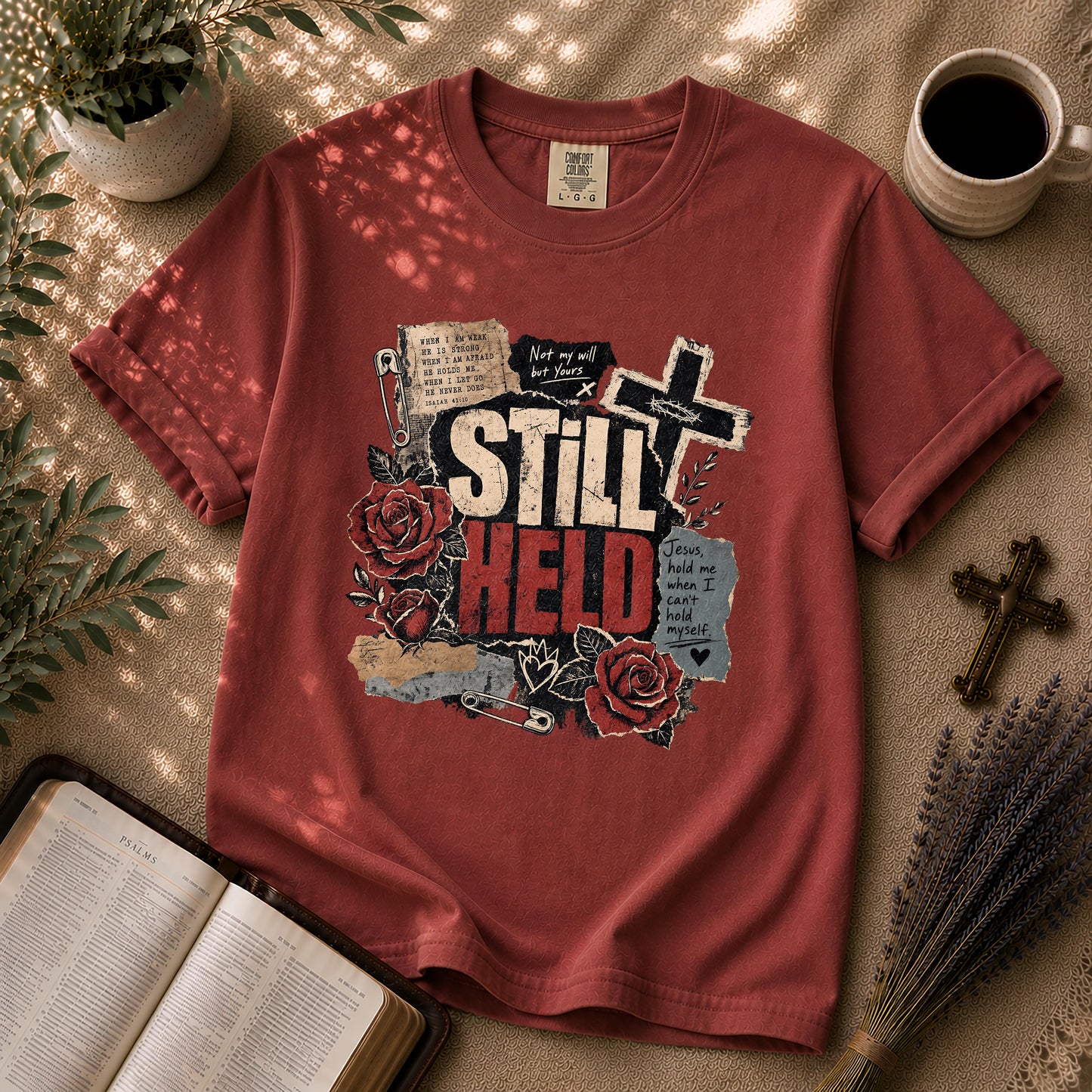 Still Held – Grunge Christian Women's Tee
