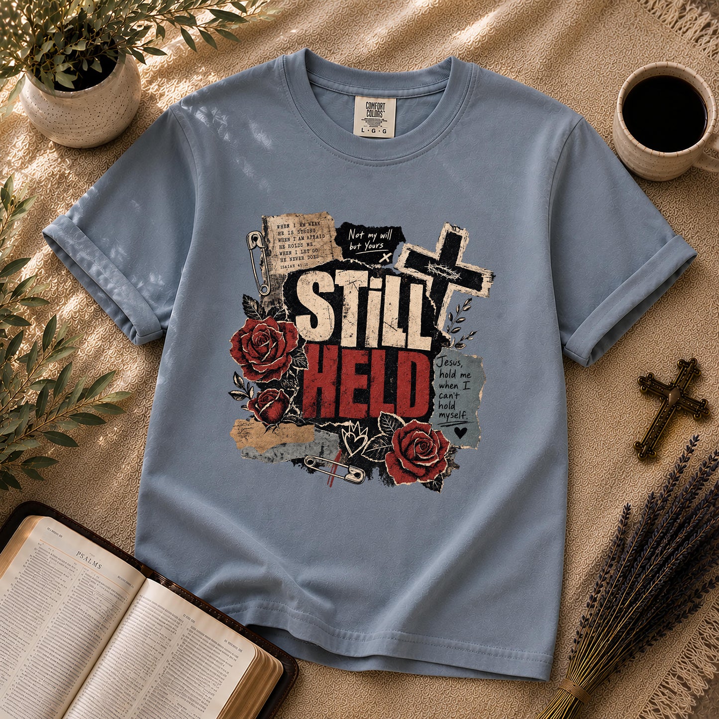 Still Held – Grunge Christian Women's Tee