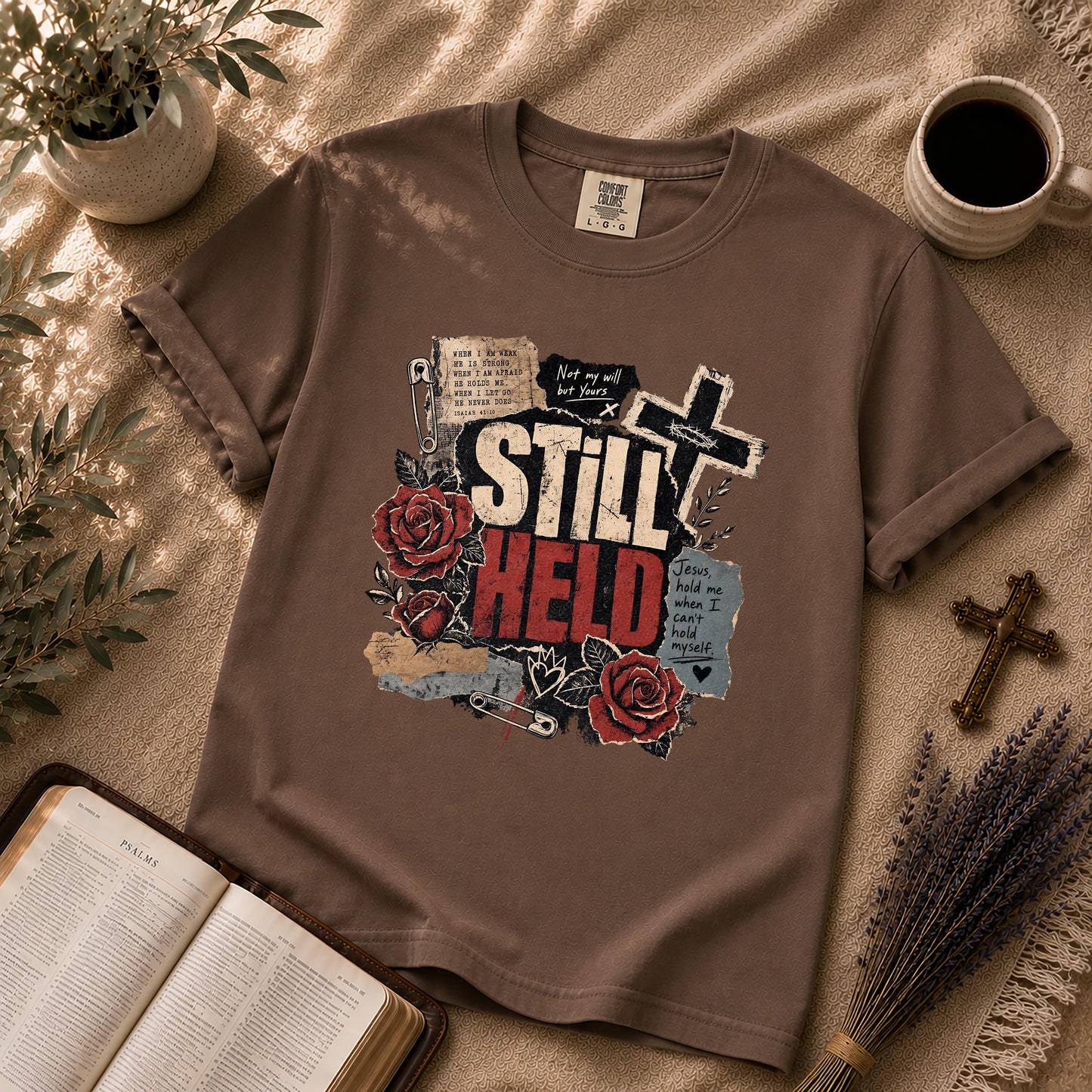 Still Held – Grunge Christian Women's Tee