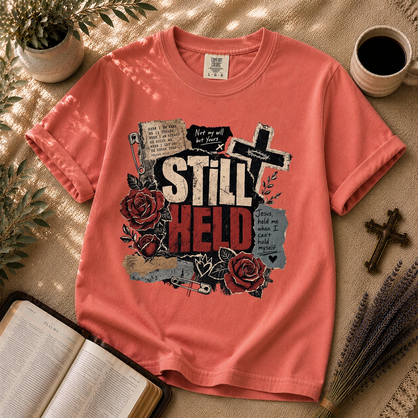 Still Held – Grunge Christian Women's Tee
