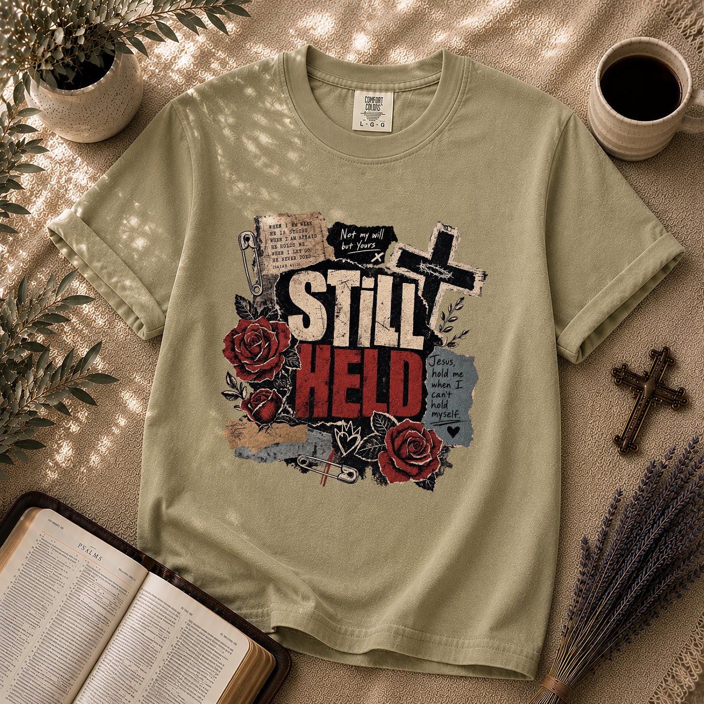 Still Held – Grunge Christian Women's Tee
